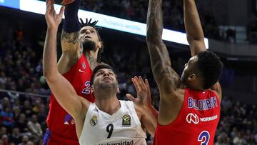 Felipe Reyes, durante el partido contra el CSKA Moscú.