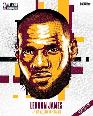 LeBron James (Cleveland Cavaliers, 2.638.294). 14º All Star Game. Quince temporadas en la NBA y catorce presencias en el Partido de las Estrellas. Solo Kobe le supera en mayor número de apariciones en toda la historia de la NBA con 15. El alero es El Rey