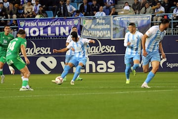 Luismi Sánchez, durante el Málaga - Racing de Santander.