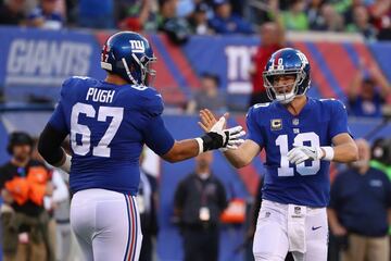 A pesar de que llevan a Nueva Kork en el casco, realmente los Giants juegan sus partidos en la ciudad de East Rutherford de Nueva Jersey, 