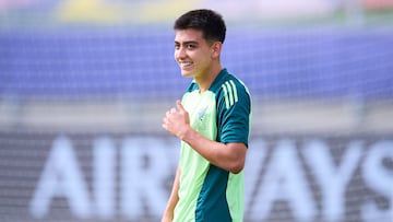 Gilberto Mora of Mexico during FIFA U-20 Mens World Cup Chile 2025 match between Mexico (Mexican National Team) and Morocco as part Group-C at Elias Figueroa Brander Stadium, on October 04, 2025 in Valparaiso, Chile.