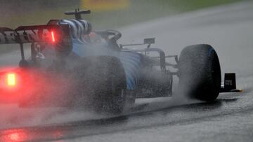 Russell durante la clasificaci&oacute;n de Spa con el Williams.