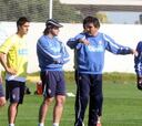 Manolo Zambrano dirige su primer entrenamiento
