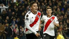 Juan Fernando Quintero, en el gol de la final de la Copa Libertadores 2018