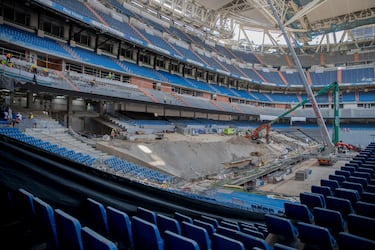 Nuevas imágenes de las obras del Estadio Santiago Bernabéu.