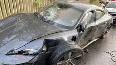 Así quedó el auto de Paolo Guerrero después del choque