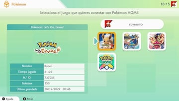 En el men&uacute; de selecci&oacute;n de juego, escogemos Pok&eacute;mon Let&#039;s Go Eevee o Pok&eacute;mon Let&#039;s Go Pikachu