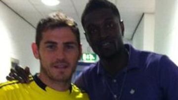 Iker y Adebayor en el