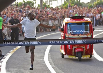 Usain Bolt superó con holgura a su 'rival'