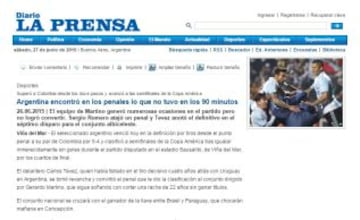 Medios argentinos destacan que Tevez "se sacó una Ospina"