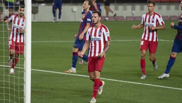 Sa&uacute;l lanza un penalti contra el Barcelona 