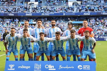 Once del Málaga ante el EIbar.