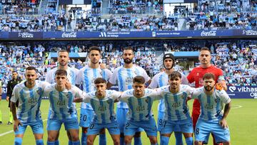Alineación del Málaga CF ante la SD Eibar.