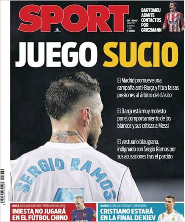 "Juego sucio": el Barça, indignado con Ramos y el Madrid
