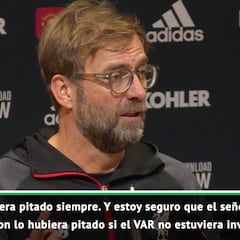 El último en dar un palo al VAR: Klopp se quejó abiertamente y lo hizo con su estilo personal
