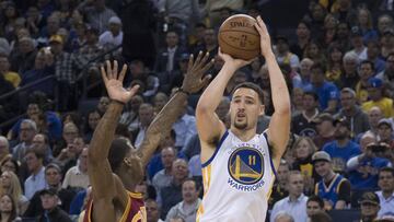 Klay Thompson en el partido del lunes ante los Cleveland Cavaliers