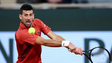 Tennis - French Open - Roland Garros, Paris, France - May 30, 2024 Serbia's Novak Djokovic in action during his second round match against Spain's Roberto Carballes Baena REUTERS/Lisi Niesner