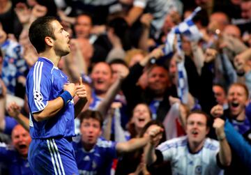 Joe Cole, celebrando un gol con el Chelsea.

