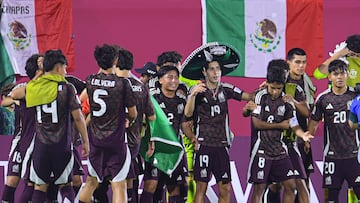 Lucca Vuoso of Mexico during the FIFA Under-17 World Cup match between Mexico (Mexican National Team ) vs Cote D Ivoire as part of group F at Aspire Zone Academy - Pitch 2 on November 07, 2025 in Doha, Qatar.