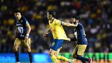 Alvaro FIdalgo of America during the 10th round match between America and Pumas UNAM as part of the Liga BBVA MX, Torneo Apertura 2024 at Ciudad de los Deportes Stadium on September 29, 2024 in Mexico City, Mexico.