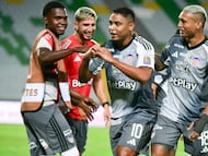 Luis Muriel, delantero de Junior de Barranquilla ante Deportivo Pereira