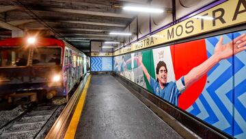 Mural de Maradona.