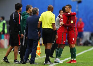 Cristiano Ronaldo fue sustituido por Nani en el minuto 66. 