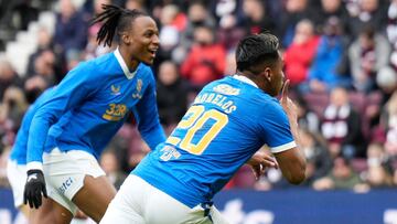 Giovanni Van Bronckhorst, t&eacute;cnico de Rangers, elogi&oacute; a Alfredo Morelos tras anotar ante Hearts por la Liga de Esocia. 4 goles en 5 partidos con el nuevo DT.