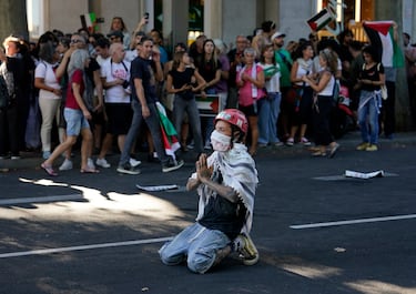 Las protestas pro-Palestina en las calles de Madrid.
