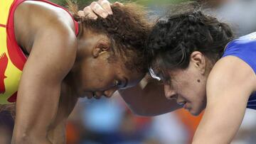 Jackeline Rentería, luchadora colombiana que compite en Rio 2016.