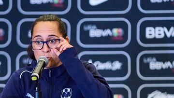 Amelia Valverde head cosch of Monterrey during the Media Day prior to Great Final Monterrey and Tigres UANL as part of the Liga BBVA MX Femenil, Torneo Apertura 2024 at Hotel Camino Real on November 21, 2024 in Monterrey, Nuevo Leon, Mexico.