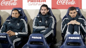 Keylor, Isco y Ceballos, durante el Villarreal-Real Madrid.