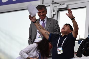 Diego Armando Maradona en el Kazán Arena.