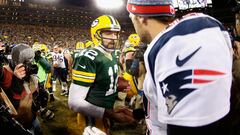 Aaron Rodgers y Tom Brady