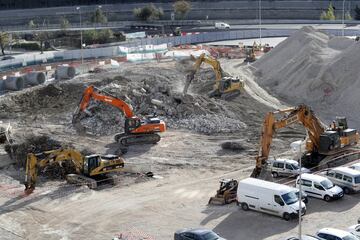 Así se encuentra el estado de las obras del Vicente Calderón a 5 de noviembre. La M-30 desviará su trazado.