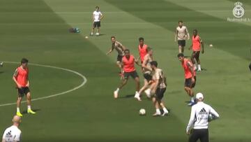 Buenas noticias en el Madrid: Hazard entrenó con normalidad