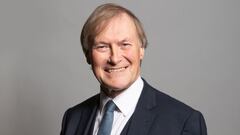 An undated handout photograph released by the UK Parliament shows Conservative MP for Southend West, David Amess, posing for an official portrait photograph at the Houses of Parliament in London. - British MP David Amess was on Friday stabbed &quot;multip