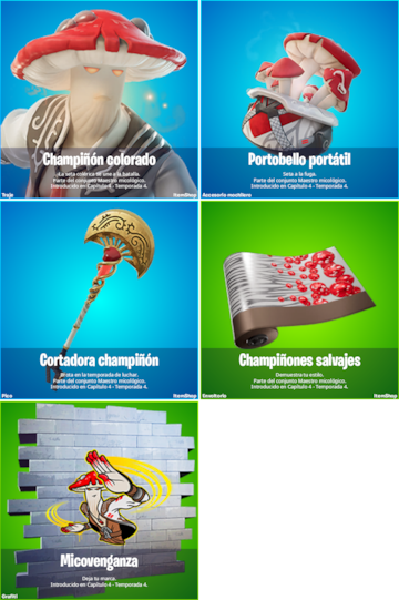 fortnite recomienda a un amigo skin champiñon colorado