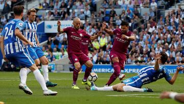 Agüero le da a Guardiola la primera victoria del curso