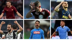 Dzeko, Belotti, Icardi, Higuaín, Mertens e Immobile.