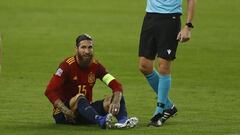 Ramos cay&oacute; lesionado en el partido de la Selecci&oacute;n ante Alemania.