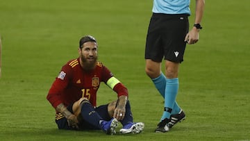 Ramos cay&oacute; lesionado en el partido de la Selecci&oacute;n ante Alemania.