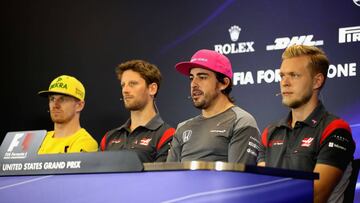 Pilotos como Hulkenberg se beneficiar&aacute; de este acuerdo, aqu&iacute; con Grosjean, Alonso y Magnussen.