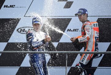 Maverick Viñales consiguió la victoria. Johann Zarco quedó segundo y Dani Pedrosa fue tercero.