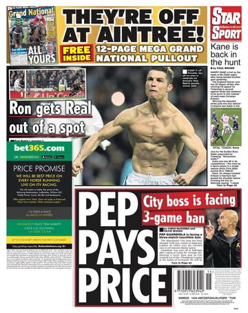 Daily Star (Reino Unido): "Cristiano saca al Madrid del apuro".