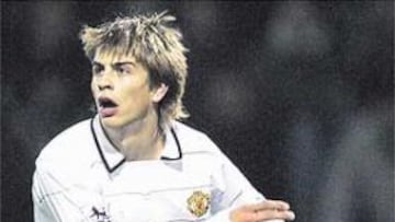 <b>UN FUTURO ESPLÉNDIDO. </b>Gerard Piqué, con la camiseta del Manchester United.