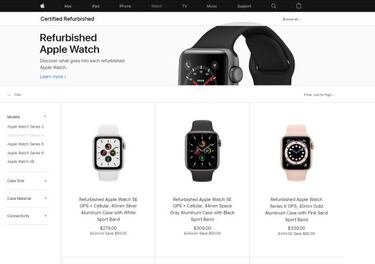 Apple pone a la venta Apple Watch 6 y SE reacondicionados