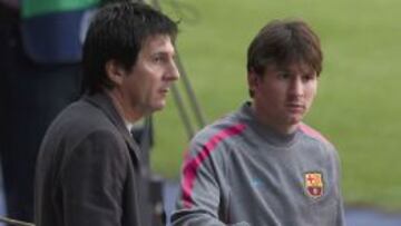 Leo Messi y su padre, Jorge.