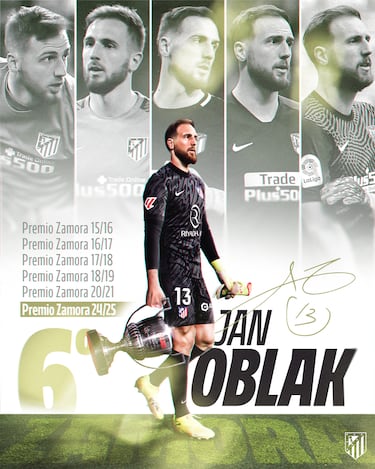 Oblak: “Prefiero los títulos colectivos a los individuales”