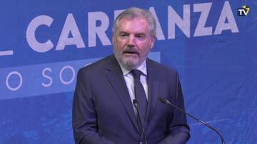 Manuel Vizcaíno en el acto "Guardianes del Carranza" celebrado en el Nuevo Mirandilla. Foto: Cádiz TV.